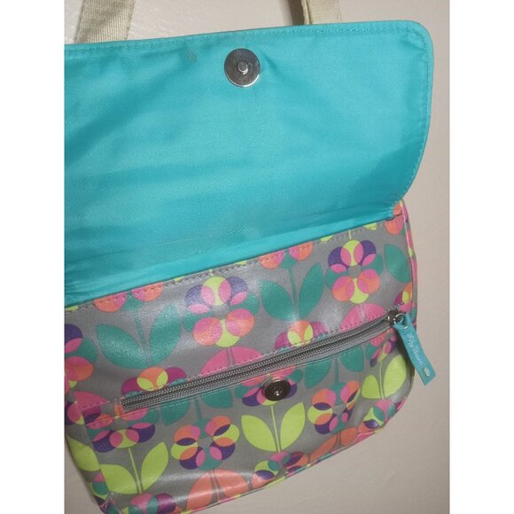 Lily Bloom Small Floral Thermoplastic Crossbody Bag Easy Clean Eco Friendly - Picture 4 of 5